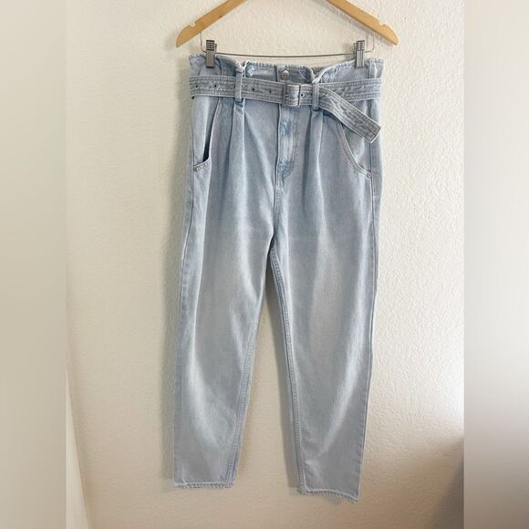 Free people Sadie belted paperbag denim jeans. 26 - Picture 2 of 9